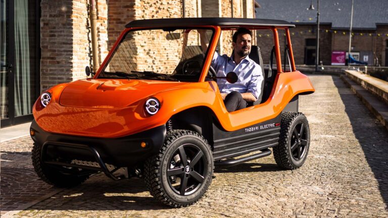 Buggy elettrico Tazzari Zero anteriore