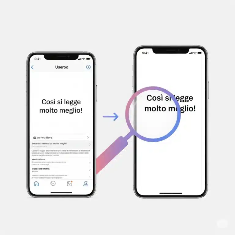 Aumentare dimensioni caratteri telefono e Migliorare leggibilità schermo