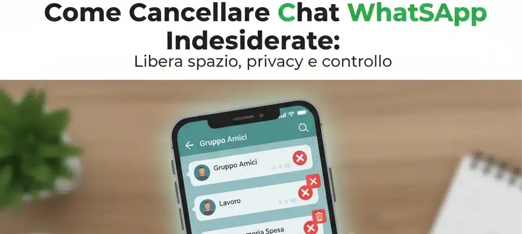 Come cancellare le chat indesiderate di whatsapp