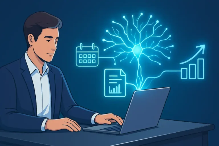 Scopri come l'Intelligenza Artificiale Produttività può trasformare il tuo lavoro. Impara a usare Strumenti AI Avanzati per un'efficienza senza precedenti.