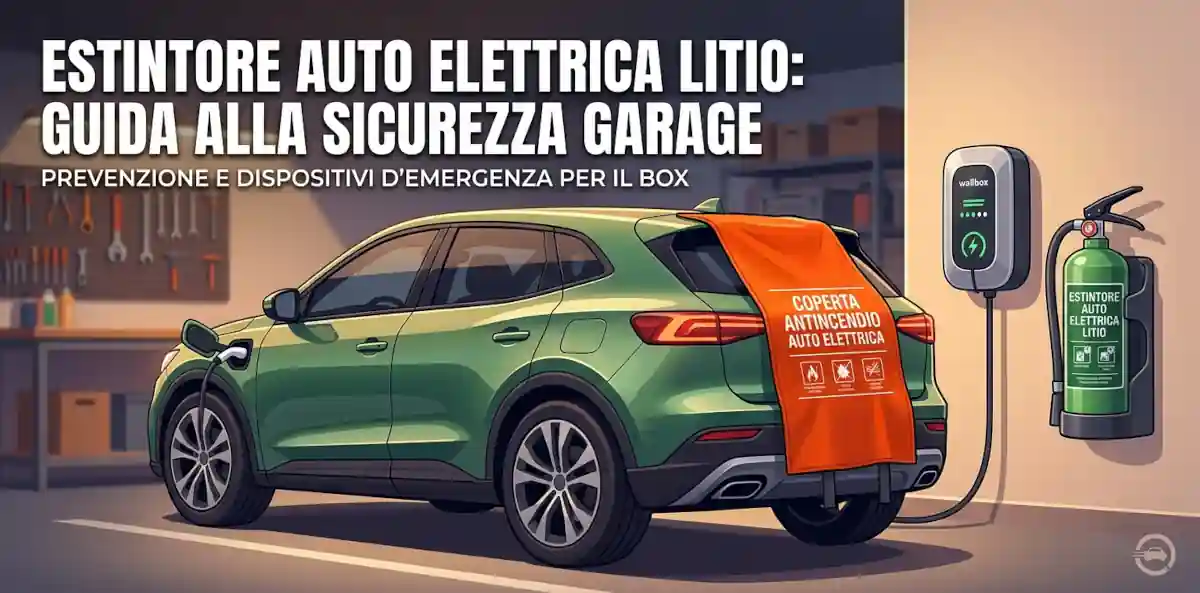 Estintore auto elettrica coperta antincendio batteria al litio
