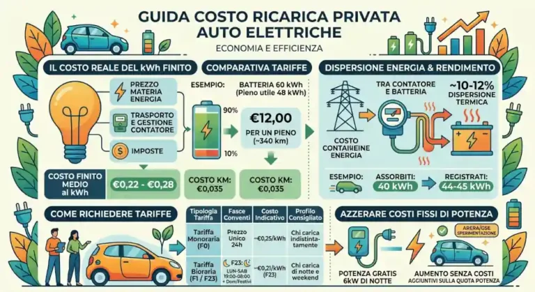 Quanto costa ricaricare auto elettrica a casa calcolo costo pieno