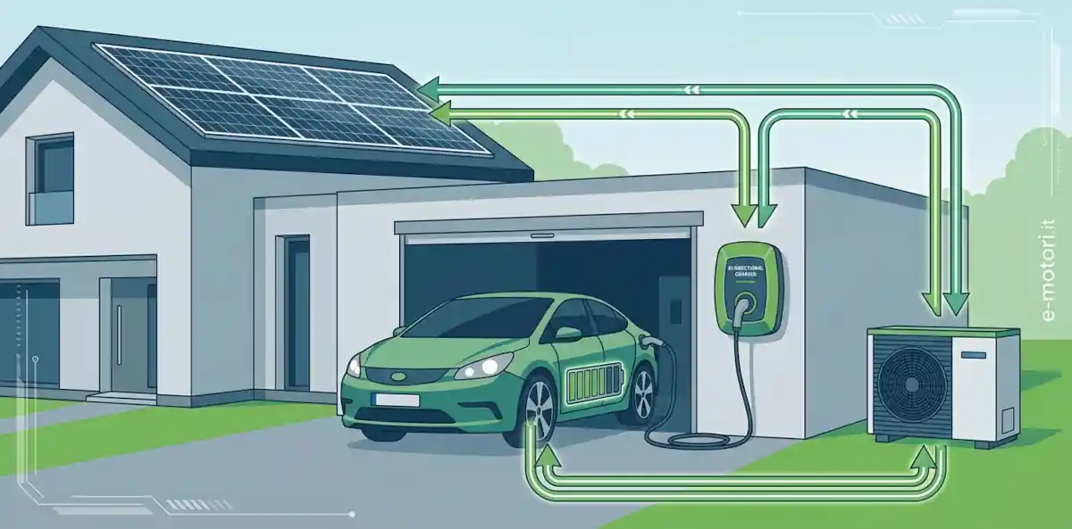 Ricarica bidirezionale auto elettrica come funziona v2l v2g