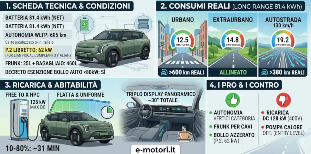 kia ev3 prova su strada consumi prezzo e scheda tecnica