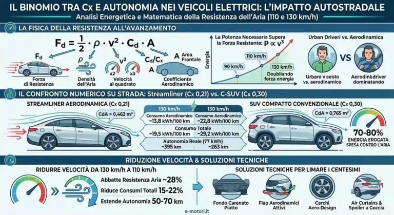 Cx e autonomia veicoli elettrici