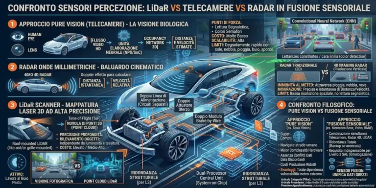 Lidar vs telecamere auto elettriche adas radar onde millimetriche auto elettriche