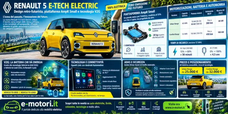 Renault 5 e tech electric autonomia prezzo piattaforma ampr small